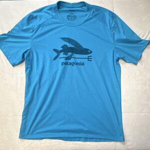 Patagonia Lightweight Graphic Fish Crew Neck Blue T-Shirt Men's Size XL